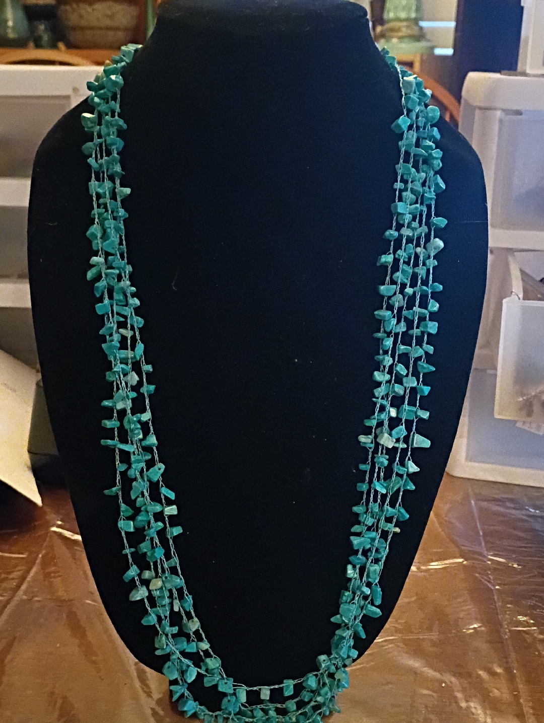 Kenneth Cole Turquoise Multi-Strand Beaded Necklace